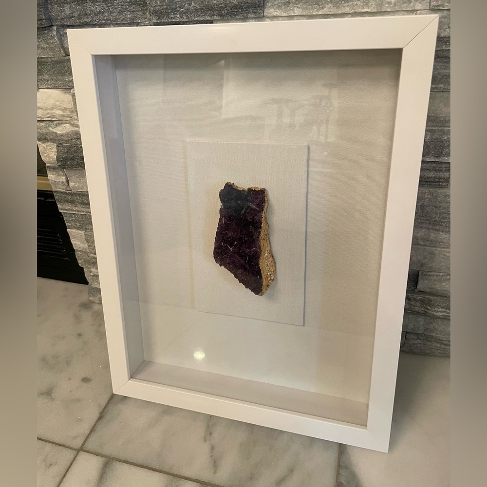 Z Gallerie Amethyst Crystal Framed Wall Art